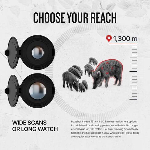 ATN BlazeTrek 6 625 Thermal Monocular, 640x512, 2-20x, Coyote & Hog Hunting | For Coyote & Hog Night Hunting, Wildlife & Camping | 640x512 Sensor, 18mK NETD, Video Recording, SharpIR AI in Saudi Arabia
