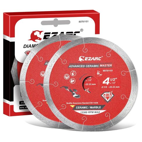 EZARC 7 Inch Advanced Diamond Tile Blade, 1"-5/8" Arbor, 1-Pack | Advanced Diamond Tile Blade, Music-Slot Design, Low Vibration, 5/8" Adapter Washer, for Ceramic and Porcelain, Wet Only in Saudi Arabia