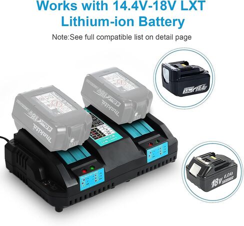 TeenPower 18V Rapid Dual Charger Replacement for Makita 18V Battery Charger Station in Saudi Arabia
