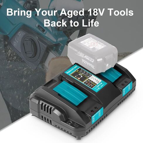 TeenPower 18V Rapid Dual Charger Replacement for Makita 18V Battery Charger Station in Saudi Arabia