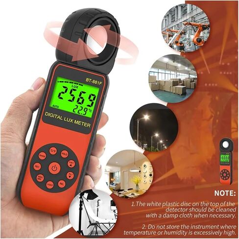 Light Meter, Professional Digital Light Meter Lux/FC Illuminance Tester 400,000 Lux Handheld Pocket Luxmet in Saudi Arabia