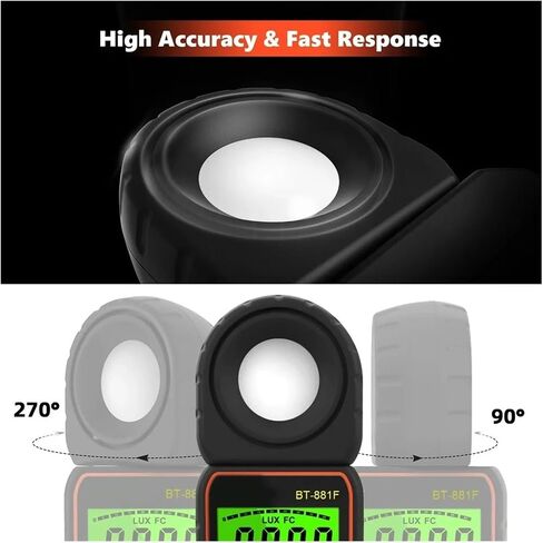 Light Meter, Professional Digital Light Meter Lux/FC Illuminance Tester 400,000 Lux Handheld Pocket Luxmet in Saudi Arabia