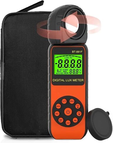 Light Meter, Professional Digital Light Meter Lux/FC Illuminance Tester 400,000 Lux Handheld Pocket Luxmet in Saudi Arabia