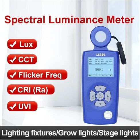 Light Meter, LS330 Spectral Illuminance Meter Digital Lux Meter with CCT UVI CRI Flicker Measurement in Saudi Arabia