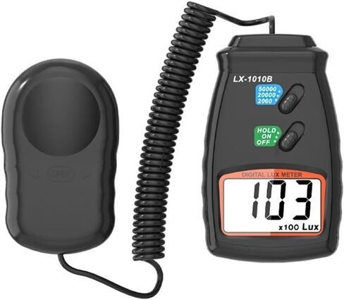Light Meter, Digital Lux Meter 0–100,000 LCD Display for Indoor and Outdoor Use in Saudi Arabia