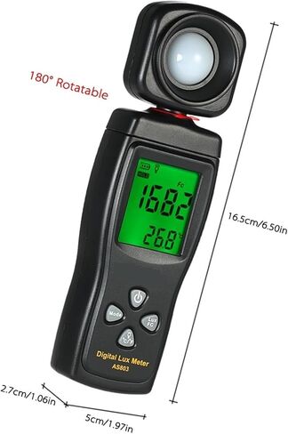 Light Meter, Mini Digital Lux Meter with LCD Display, Handheld Illuminometer 0–200000 Lux in Saudi Arabia