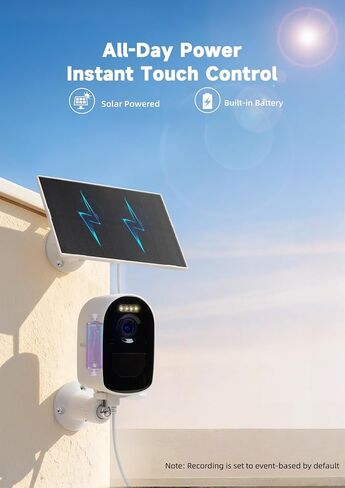 Solar Powered 4MP Wireless Outdoor Security Camera, Compatible NVR Security Camera System in Saudi Arabia