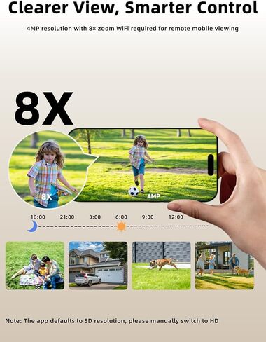 Solar Powered 4MP Wireless Outdoor Security Camera, Compatible NVR Security Camera System in Saudi Arabia