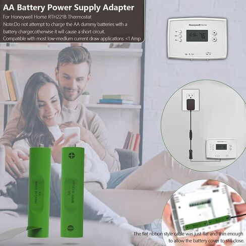 3V1A AC Charging Cable Power Adapter AA Dummy Battery Kit(Replace Only 2 AA Batteries) Video Doorbell Transformer, for Blink/Honeywell Thermostat/LED Light for Christmas Power Cable in Saudi Arabia