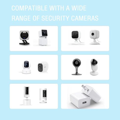 3-Pack Cam Charger 5V 2A Power Adapter for Wyze Cam V1 V2 V3 V4 Pan, Google Nest Cam, Blink 4/3/Mini XT/XT2, Ring Spotlight Ring Stick Cam, YI Dome Outdoor Camera Charging Block Plug & More in Saudi Arabia