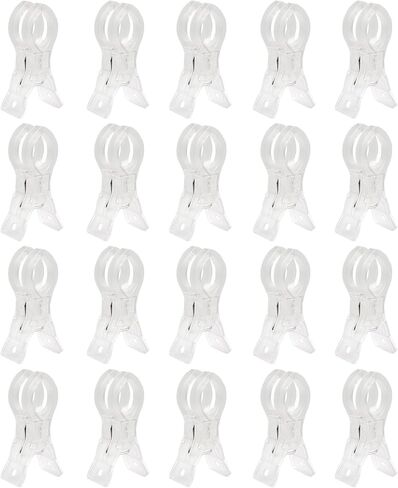 20 Pack Large Balloon Arch Clips, Transparent Plastic | Backdrop Spring Clamps, Heavy Duty, 3.54 Inch, For Balloon Arch Crafts/Photography Studios in Saudi Arabia