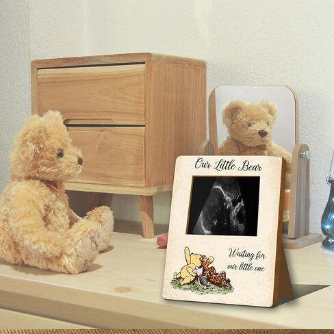 Winnie Baby Shower Decor - Picture Frame, Sign, Ultrasound Frame, Pregnancy Milestone Keepsake & Gender Reveal Decor in Saudi Arabia