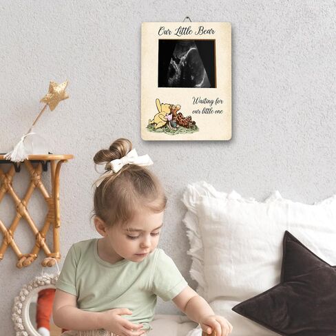 Winnie Baby Shower Decor - Picture Frame, Sign, Ultrasound Frame, Pregnancy Milestone Keepsake & Gender Reveal Decor in Saudi Arabia