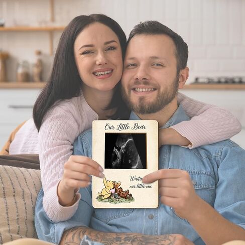 Winnie Baby Shower Decor - Picture Frame, Sign, Ultrasound Frame, Pregnancy Milestone Keepsake & Gender Reveal Decor in Saudi Arabia