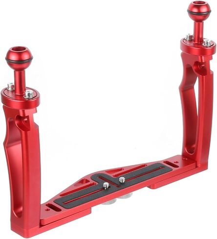 1 Piece Unterwasserkamera-Halterung Ergonomic Grip Handle Aluminum Allot Camera Rig Suitable for Capture Diving Filming Underwater, Red in Saudi Arabia