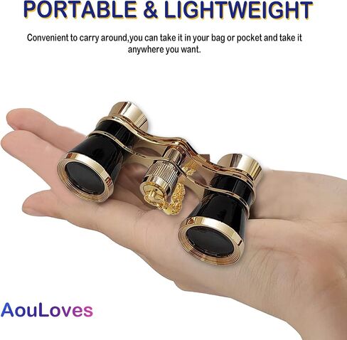 Opera Glasses Binoculars 3 X 25 Compact and Lightweight Optical BK7 Theater Glasses with Chain for Adults Kids Women in Concert Theater Opera in Saudi Arabia