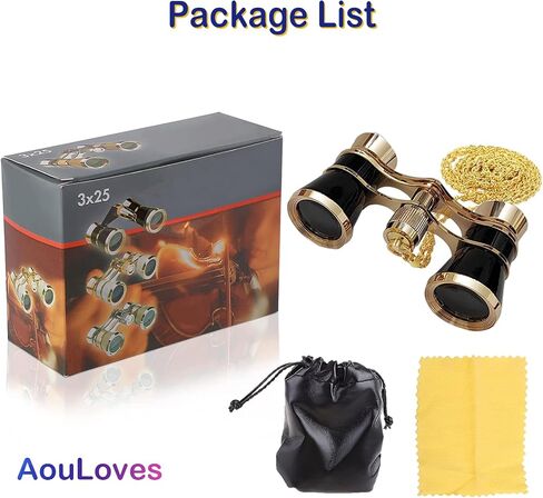 Opera Glasses Binoculars 3 X 25 Compact and Lightweight Optical BK7 Theater Glasses with Chain for Adults Kids Women in Concert Theater Opera in Saudi Arabia