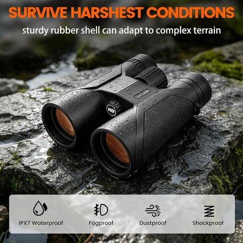 12x50 HD Binoculars for Adults High Powered, Super Bright BAK4 Prism & FMC Lense Waterproof Compact Binoculars for Bird Watching Hunting Stargazing Hiking Cruise Trave in Saudi Arabia