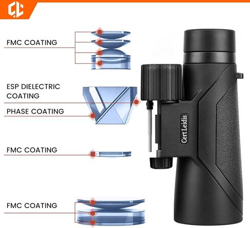 12x50 HD Binoculars for Adults High Powered, Super Bright BAK4 Prism & FMC Lense Waterproof Compact Binoculars for Bird Watching Hunting Stargazing Hiking Cruise Trave in Saudi Arabia