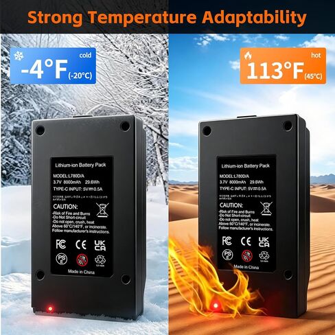8000mAh Trail Camera Battery for GardePro & Meidase Wildlife Game Camera | For GardePro X66 Pro,X66 Pro Max,R3 Pro,E6 2.0 Pro,E8 2.0 Pro,Meidase P300 Pro,S965 Pro Wildlife Hunting Trail Camera Battery in Kuwait