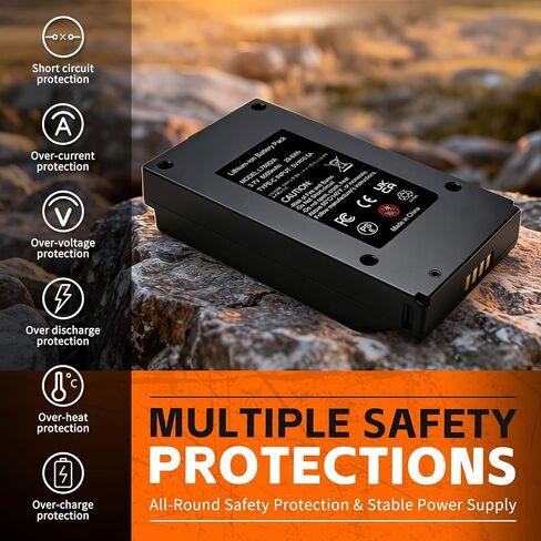 8000mAh Trail Camera Battery for GardePro & Meidase Wildlife Game Camera | For GardePro X66 Pro,X66 Pro Max,R3 Pro,E6 2.0 Pro,E8 2.0 Pro,Meidase P300 Pro,S965 Pro Wildlife Hunting Trail Camera Battery in Kuwait