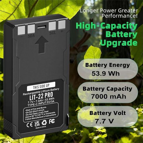 1 Pack LIT-22 Battery Pack Replacement for Cellular Trail Cameras Flex M/Plus/S,Flex G-36, Rechargeable Lithium Battery LIT-22 Pro 7000mAh in Kuwait