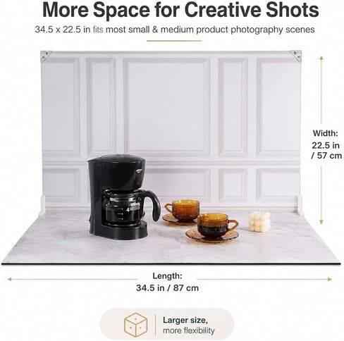 Product Photography Backdrops 22.5x34.5in, Photo Backdrop Board Kit with 10Pcs 20Patterns Double-Sided Background Paper, Food Photography Backdrops, Tabletop Photo Backdrop for Food Jewelry Cosmetics in Saudi Arabia