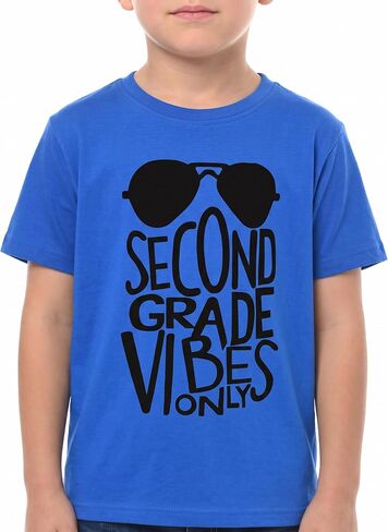Unique Baby Boys 2nd Grade Vibes Only Back to School T Shirt in Saudi Arabia