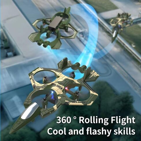 RC Fighter Jet Plane, K500 MAX Stunt Glider, 360° Flip, Gyro Stabilized | RC fighter jet glider with gyro stabilization, LED lights, one-key takeoff, EPP foam body, stable stunt flight control in Saudi Arabia