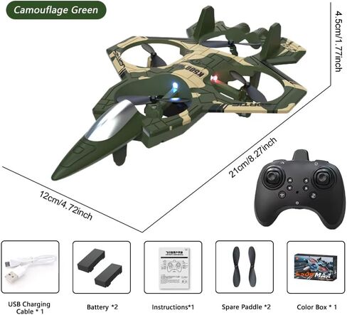 RC Fighter Jet Plane, K500 MAX Stunt Glider, 360° Flip, Gyro Stabilized | RC fighter jet glider with gyro stabilization, LED lights, one-key takeoff, EPP foam body, stable stunt flight control in Saudi Arabia
