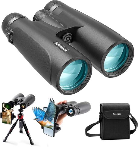 12x54 Binoculars for Adults High Powered - Large Eyepiece & Waterproof | BAK4 Prism, Clear Low Light Vision, Easy Focus, for Bird Watching, Wildlife, Cruise, Travel, Hunting, Outdoor Sports in Saudi Arabia