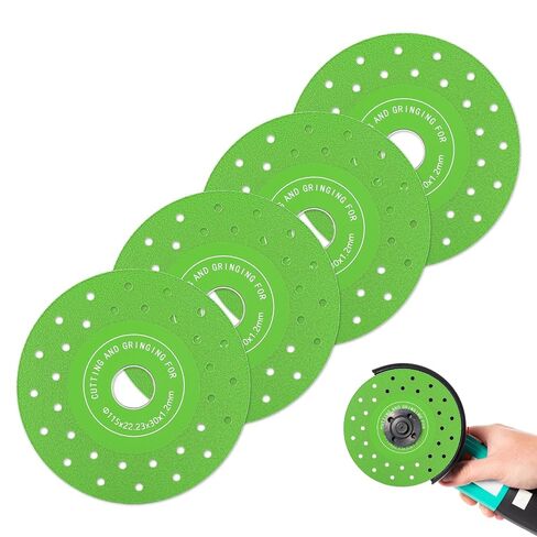 4PCS 4.5" Ultra Thin Diamond Grinding Discs, Diamond Saw Blades for Angle Grinder, Air Brazed Cutting Blades, Industrial Strength Diamond Blade for Cutting Porcelain Ceramic Tile Granite Marbles Glass in Kuwait