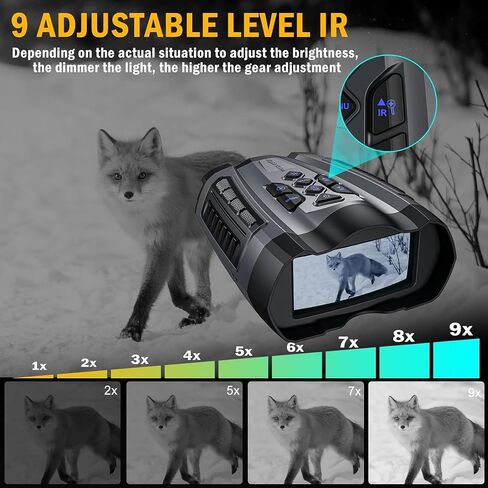 Night Vision Goggles, 4K Night Vision Binoculars for Adult with 4000mAh Rechargeable Battery,3.5" HD Screen and 1000FT Viewing Range,32GB TF Card for Photo and Video,Ideal Gift for Men in Kuwait