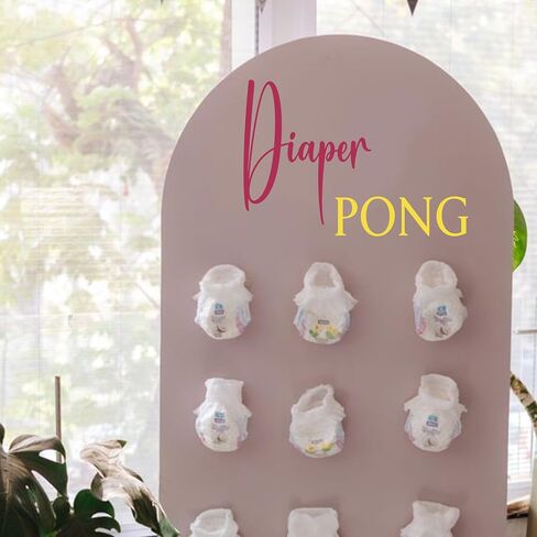 Diaper Pong Game Decal | Baby Shower Party Decoration|Diaper Pong Game Sign Wall Sticker|Gender Reveal Party Supplies in Saudi Arabia