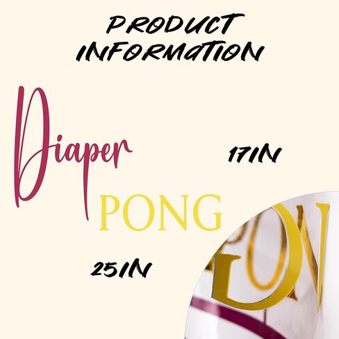 Diaper Pong Game Decal | Baby Shower Party Decoration|Diaper Pong Game Sign Wall Sticker|Gender Reveal Party Supplies in Saudi Arabia
