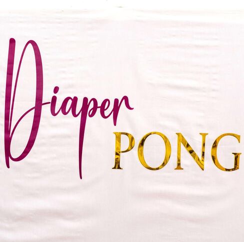 Diaper Pong Game Decal | Baby Shower Party Decoration|Diaper Pong Game Sign Wall Sticker|Gender Reveal Party Supplies in Saudi Arabia