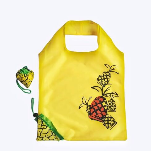 Foldable Reusable Shopping Bags with Fruit Design, 2 Pack, (Kiwifruit) in Kuwait