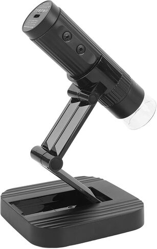 1080P HD USB Microscope Camera Magnifier with 8 LED Lights for Plants Stamp Black Mobile Phone Tablet PC in Saudi Arabia