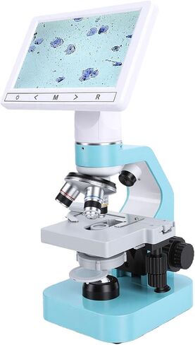 Binocular Microscope, 7 Inch Display with 4X 10x 40x Achromatic Objectives, High Brightness LED Light Source, for Observing Pet Dog Ovulation and Semen in Kuwait