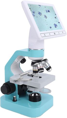 Binocular Microscope, 7 Inch Display with 4X 10x 40x Achromatic Objectives, High Brightness LED Light Source, for Observing Pet Dog Ovulation and Semen in Kuwait