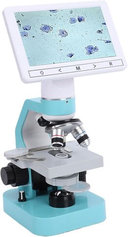 Binocular Microscope, 7 Inch Display with 4X 10x 40x Achromatic Objectives, High Brightness LED Light Source, for Observing Pet Dog Ovulation and Semen in Kuwait