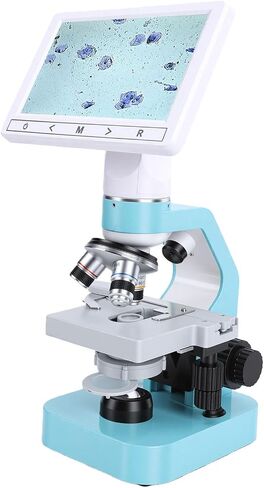 Binocular Microscope, 7 Inch Display with 4X 10x 40x Achromatic Objectives, High Brightness LED Light Source, for Observing Pet Dog Ovulation and Semen in Kuwait