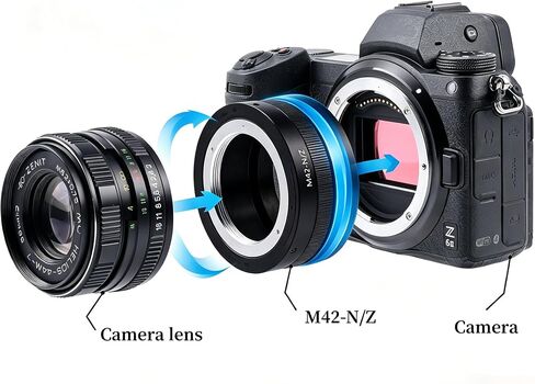 M42-N/Z Adapter Ring,M42 42mm Screw Mount Lens to Z Mount Camera Body for Nikon Z8 Zf Zfc Z5 Z6 Z7 Z6II Z7II Z9 Z50 Z30 in Kuwait
