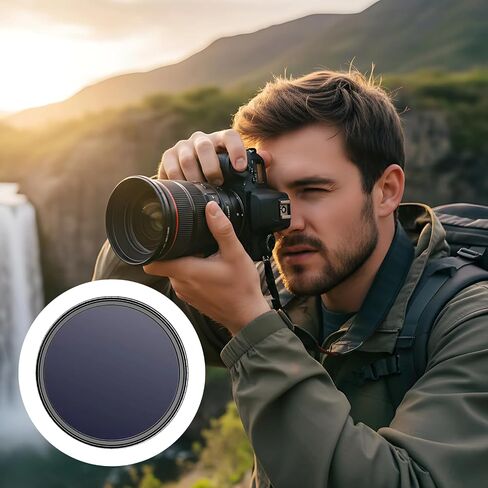 Camera Lens Filter Kit, 2.6 in / 67 mm with Polarizing Lens and Adjustable ND2-400, Optical Glass and Aluminum Alloy, Strong Attachment Force, Compatible with Multiple Models, for iPhone in Saudi Arabia