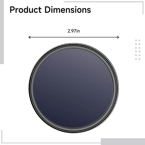 Camera Lens Filter Kit with 67 mm 2.6 in Strong Attachment, Polarizing Filter, Adjustable ND2-400, Optical Glass, Aluminum Alloy, Compatible with Multiple Models, Ideal for iPhone in Saudi Arabia