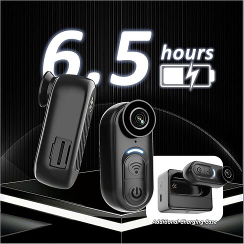 4K Motorcycle Camera,Magnetic Wearable Thumb Size POV Necklace Camera with Audio & Video Recording and Stabilization,for Vloggers,Hikers,Workers,Cycling,Travel,Bike/Motorcycle Helmet Mount (16GB) in Saudi Arabia
