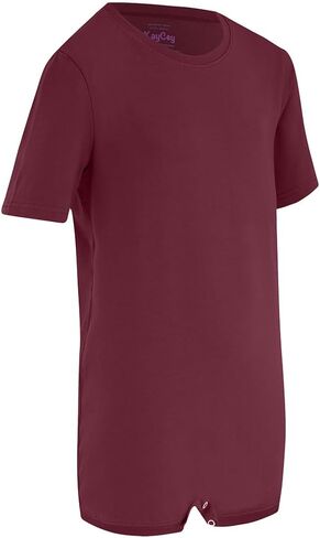 SpecialKids.Company Adults Adaptive Short Sleeve Bodysuit, Snap Crotch | Special needs bodysuit for adults, snap crotch closure, reinforced crotch, tag free, sensory friendly, soft cotton in Saudi Arabia