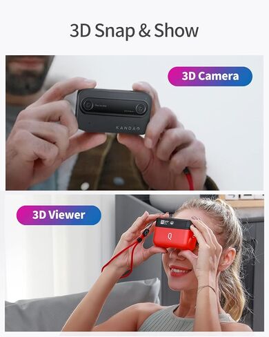 KanDao QooCam EGO - Viewer-Integrated 3D VR Camera, Charging Kit Black in Saudi Arabia