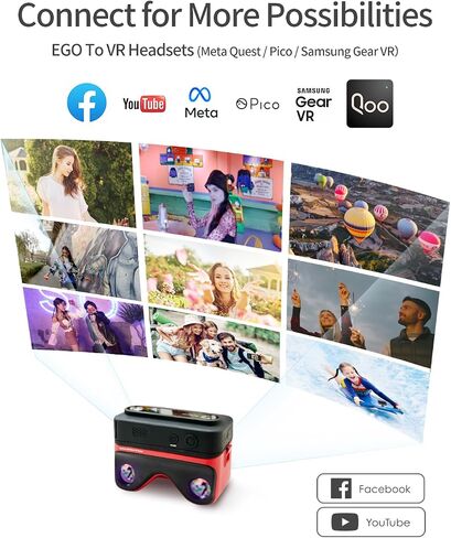 KanDao QooCam EGO - Viewer-Integrated 3D VR Camera, Charging Kit Black in Saudi Arabia