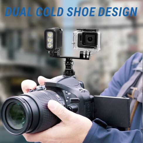 Double Cold Shoe Mount with 1/4"-20 Thread for Camera Cage Flash LED Monitor Microphone etc in Kuwait